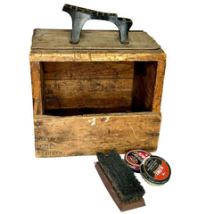 Old Fashioned Vintage Shoe Shine Prop Set