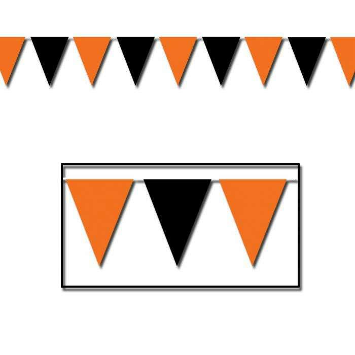 Orange & Black Pennant Banner