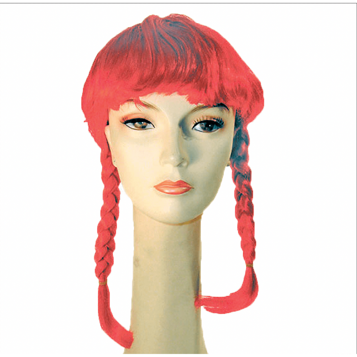 Orange Braided Bargain Wig