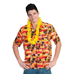 Orange Palm Tree Hawaiian Unisex Shirt