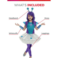 Out Of This World Alien Girl Kids Costume