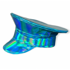 Patent Neon Rainbow Captain Hat