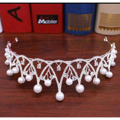 Pearl Crystal Prom Tiara