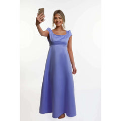 Periwinkle Blue Regency Adult Puffy Sleeve Dress