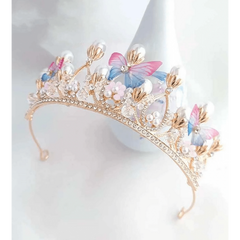 Pink Butterfly Crown