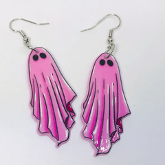 Pink Ghost Earrings