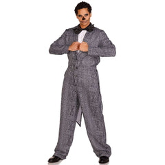 Pinstriped Tux Jumpsuit Men's Costume