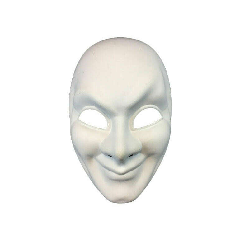 Plastic Full Face White Mask