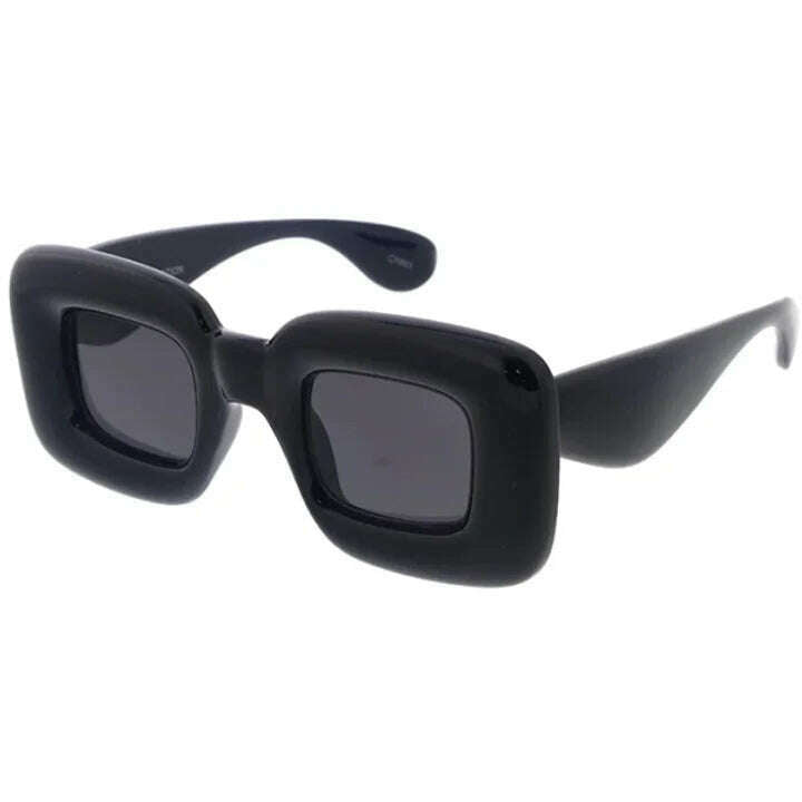 Plastic Large Puffy Square Frame Sunglasses