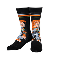 Plotting Chucky Doll Crew Length Knit Socks