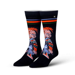 Plotting Chucky Doll Crew Length Knit Socks