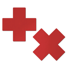 Plus X: Red Cross Nipple Pasties by Pastease