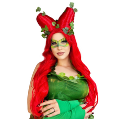 Poison Deluxe Red Villain Wig