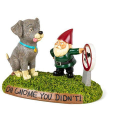 Pooping Dog Garden Gnome