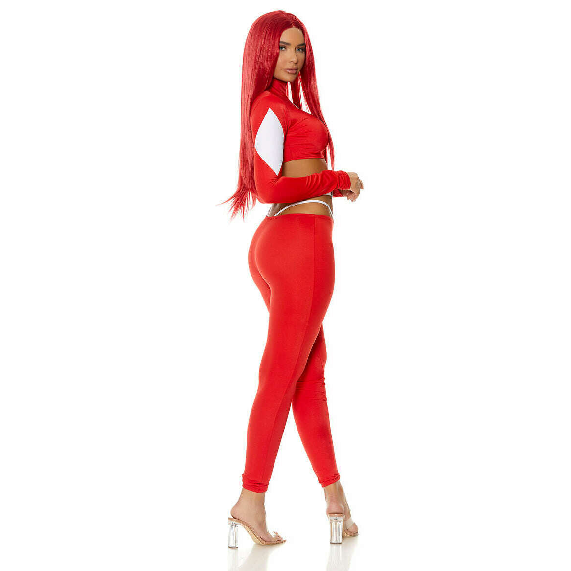 Powerful Sexy Red Superhero Women's Costume