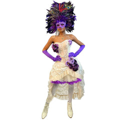 Premiere Colonial Ballroom Purple Flower Dress Adult Costume