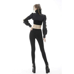 Punk Locomotive Black Crop Jacket