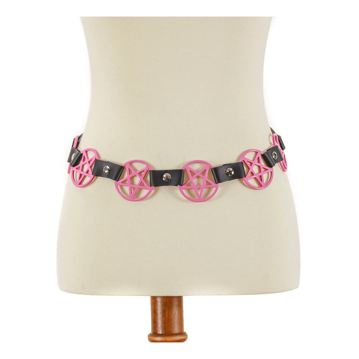 Punky Pink Pentagram Link Belt