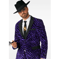 OppoSuits Purple Pimp Faux Fur Three Piece Suit Men's Costume