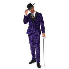 OppoSuits Purple Pimp Faux Fur Three Piece Suit Men's Costume