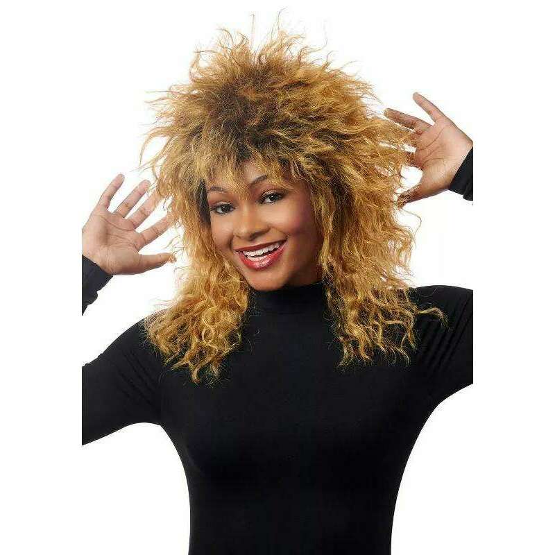 Queen Of Rock Mixed Brown Adult Wig