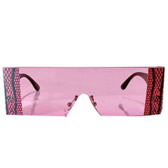 Rectangle Snakeskin Sunglasses