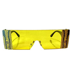 Rectangle Snakeskin Sunglasses