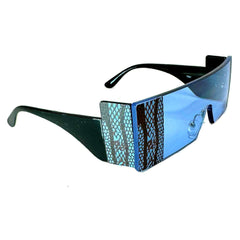 Rectangle Snakeskin Sunglasses