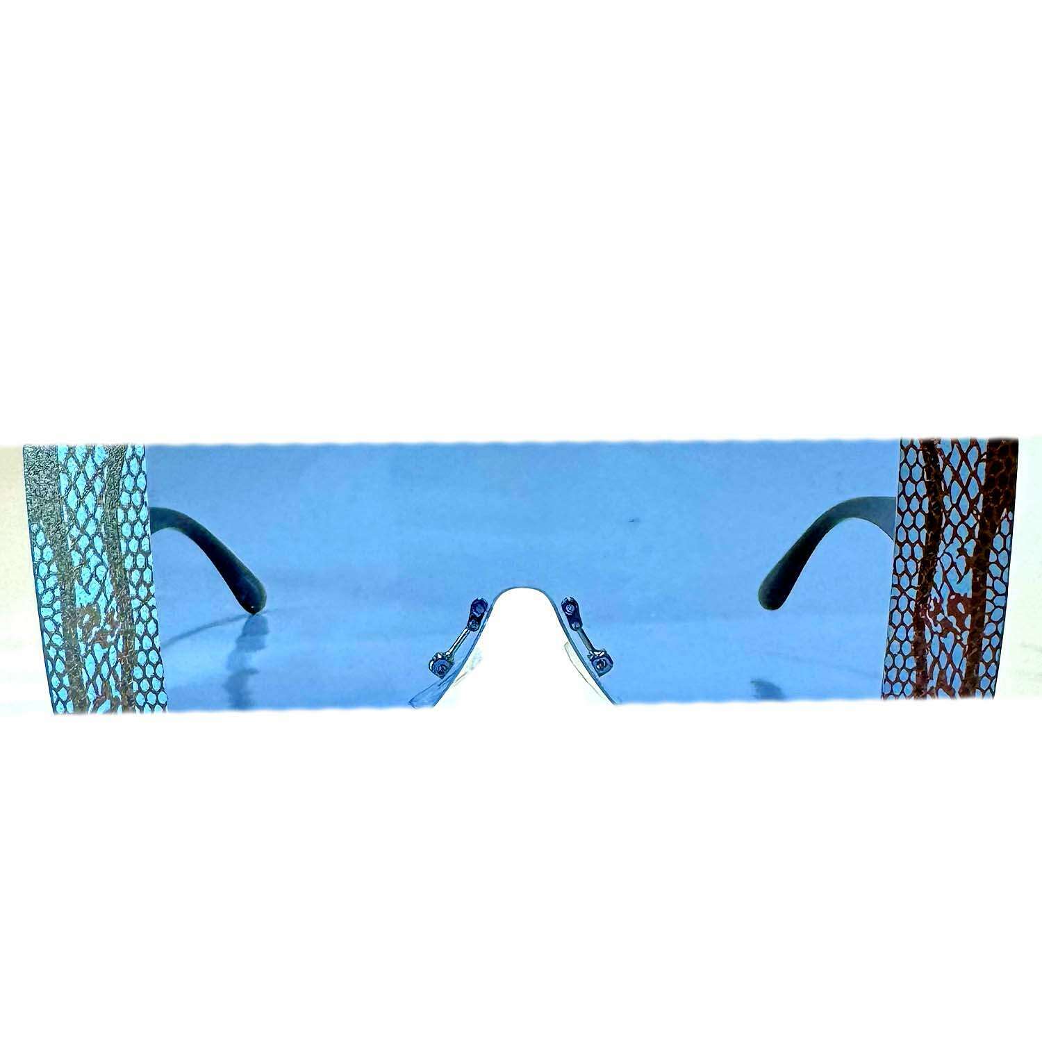 Rectangle Snakeskin Sunglasses