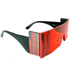 Rectangle Snakeskin Sunglasses