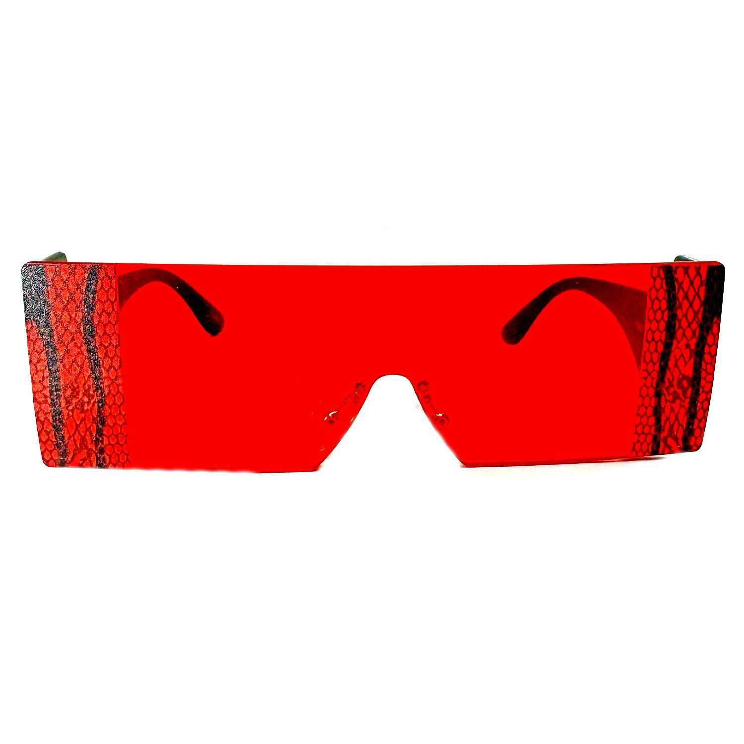 Rectangle Snakeskin Sunglasses