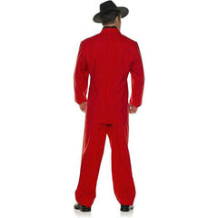 Red Pinstripe Mobster Suit Men's Adult Costume