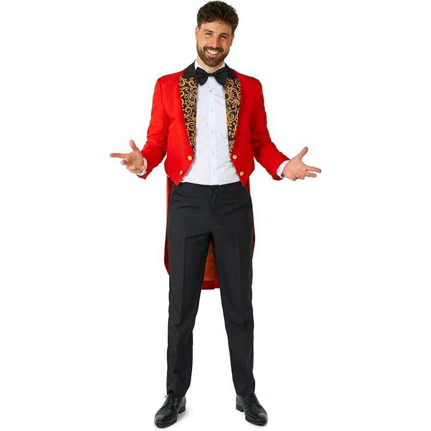 OppoSuits Red Ringleader Circus Tailcoat Men's Costume