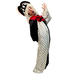 Red, White & Black Clown Jester Adult Costume