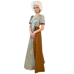 Regency Blue & Brown Women's Dress Adult Costume