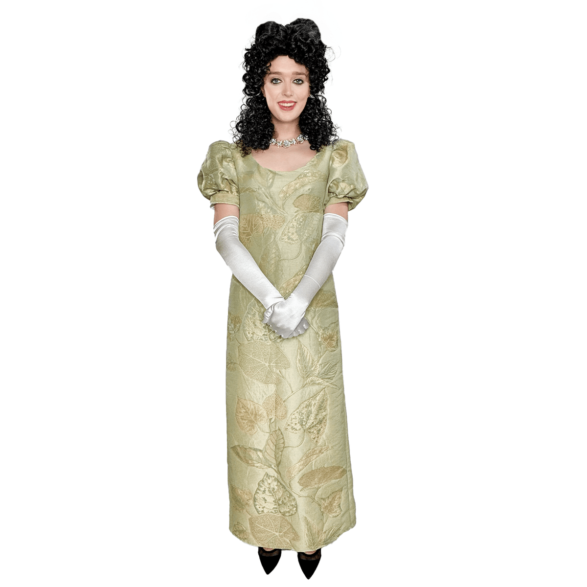 Regency Sage Green Empire Dress Adult Costume