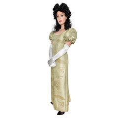 Regency Sage Green Empire Dress Adult Costume