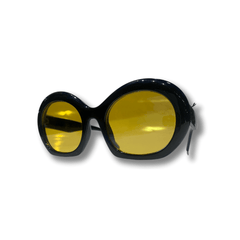 Retro Black Frames With Color Lens Sunglasses