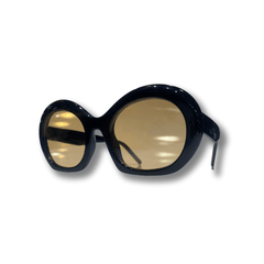 Retro Black Frames With Color Lens Sunglasses