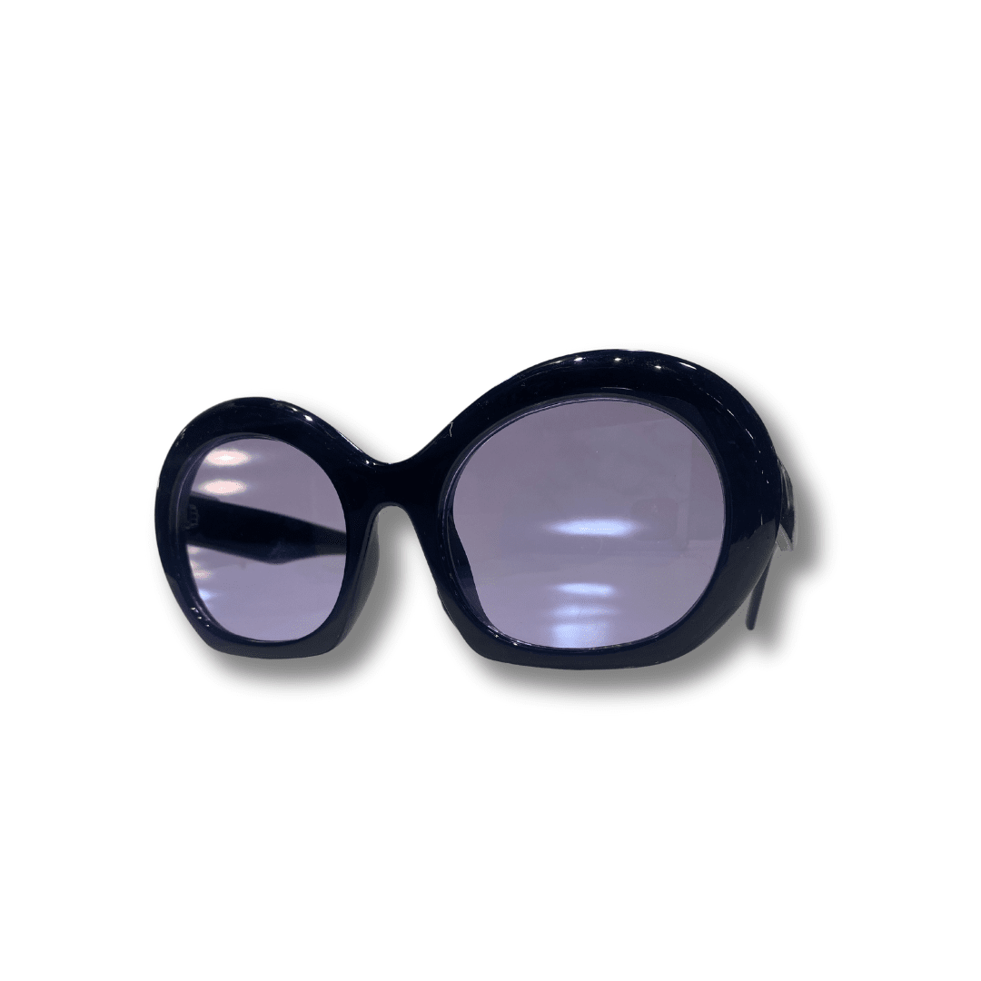 Retro Black Frames With Color Lens Sunglasses