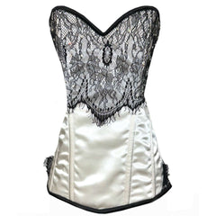 Rhinestone Lace & Satin Corset