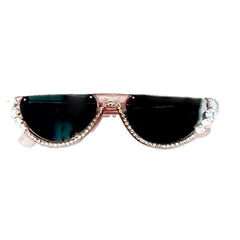 Rhinestone Lines Flat Top Sunglasses