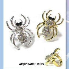 Rhinestone Spider Ring