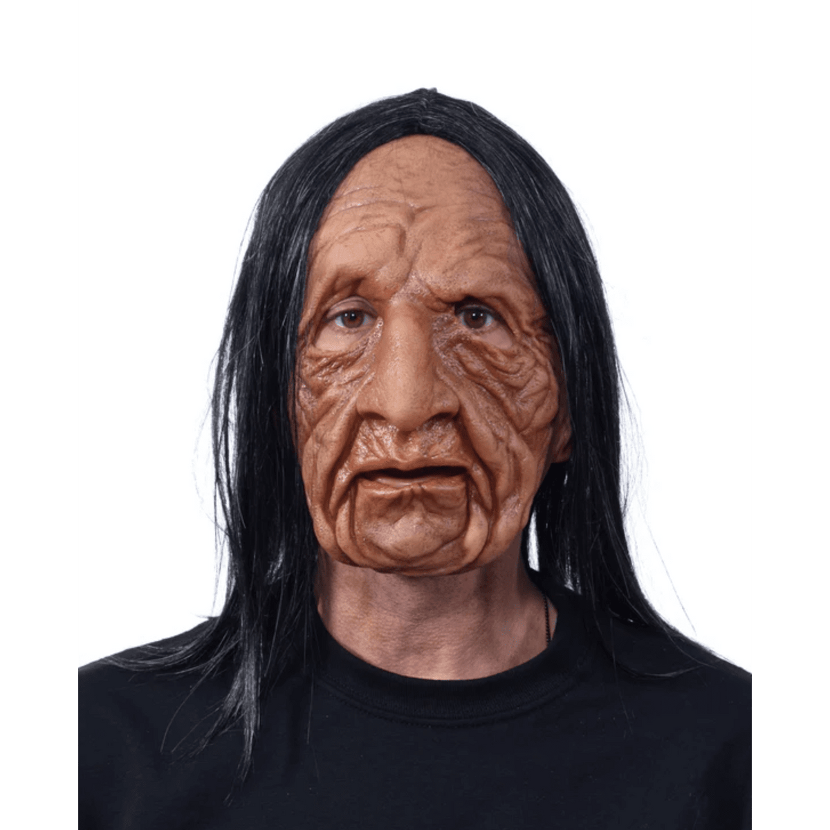 Roadie - Old Man Long Haired Latex Face Mask