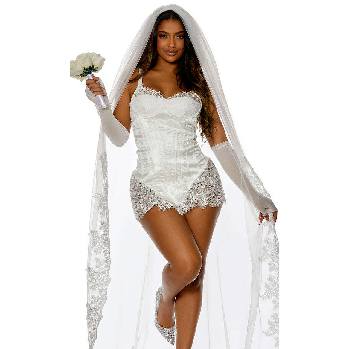 Rockstar Bride Sexy Queen of Pop Adult Costume