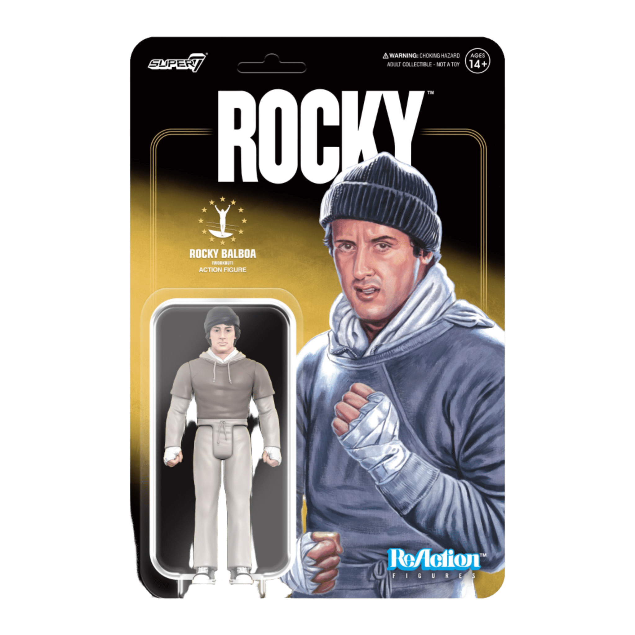 Rocky: 3.75" Workout Rocky Balboa ReAction Collectible Action Figure