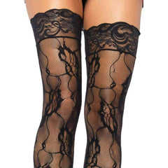 Romantic Rose Lace Thigh High Stockings