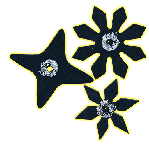 Rubber Ninja Stars (3 Pack)