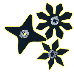 Rubber Ninja Stars (3 Pack)