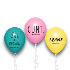 Rude Balloons 12 Pack Assortment